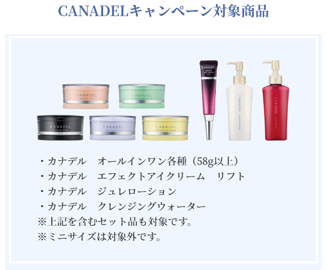 CANADELキャンペーン対象商品