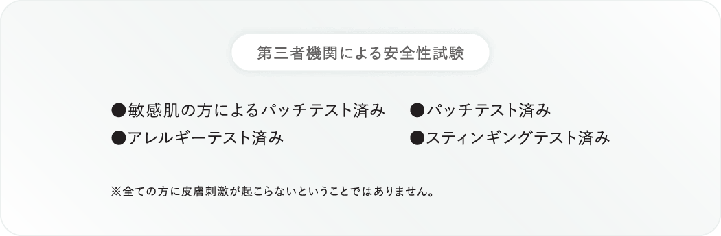 第三者による安全性試験の説明